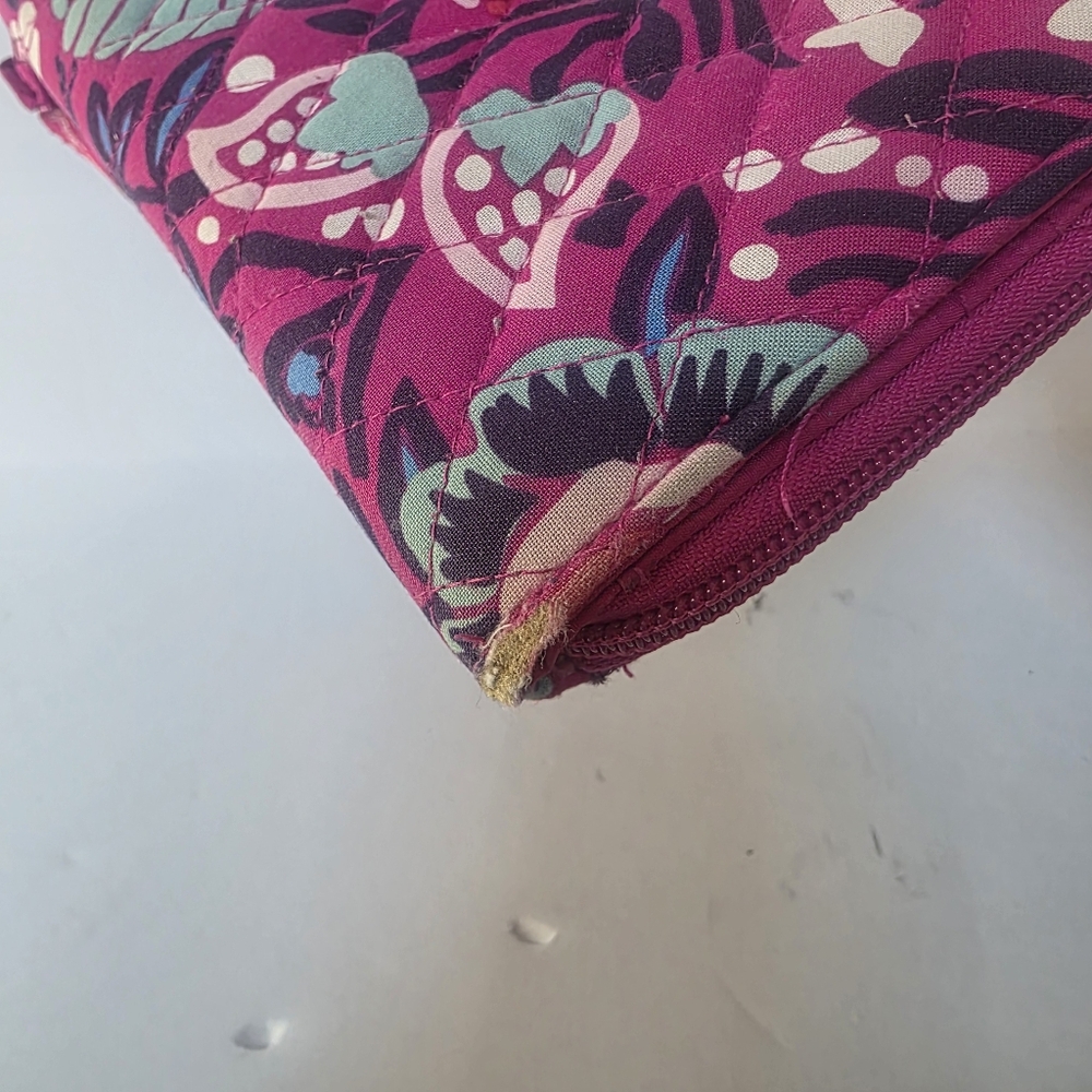 Vera Bradley Bloom Berry RFID Turnlock Wallet Pink Floral Women's Wallet - Picture 13 of 15
